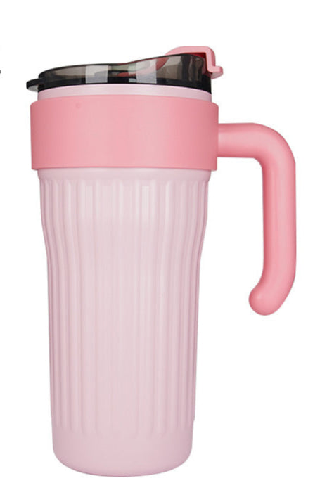 Thermo Multifaceted Bottle – Insulated Stainless Steel Water Bottle with Straw & Handle