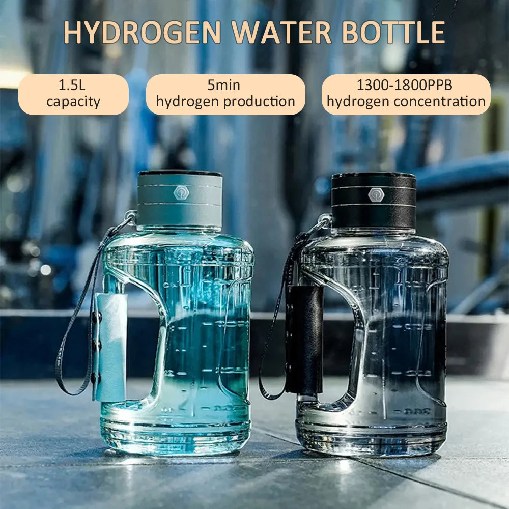 Generador de agua con hidrógeno de alta concentración - Botella deportiva de 1,5 Lts